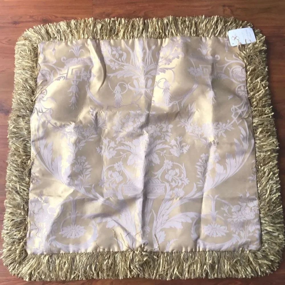 NEW Sweet dreams Neiman Marcus. Extra large, pillow, sham, gold fringe. ￼